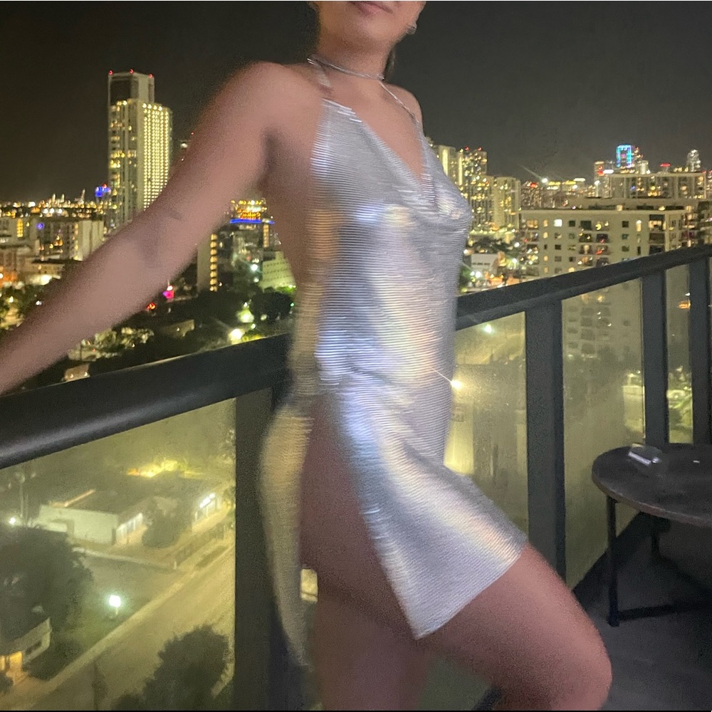 Silver chain dress